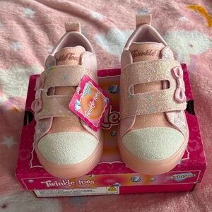 Skechers Twinkle Toes Pink Glitter Sneakers